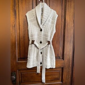 Eagle’s Eye Girls Long Line Sweater Vest Size 11-12 Cotton/Acrylic Blend